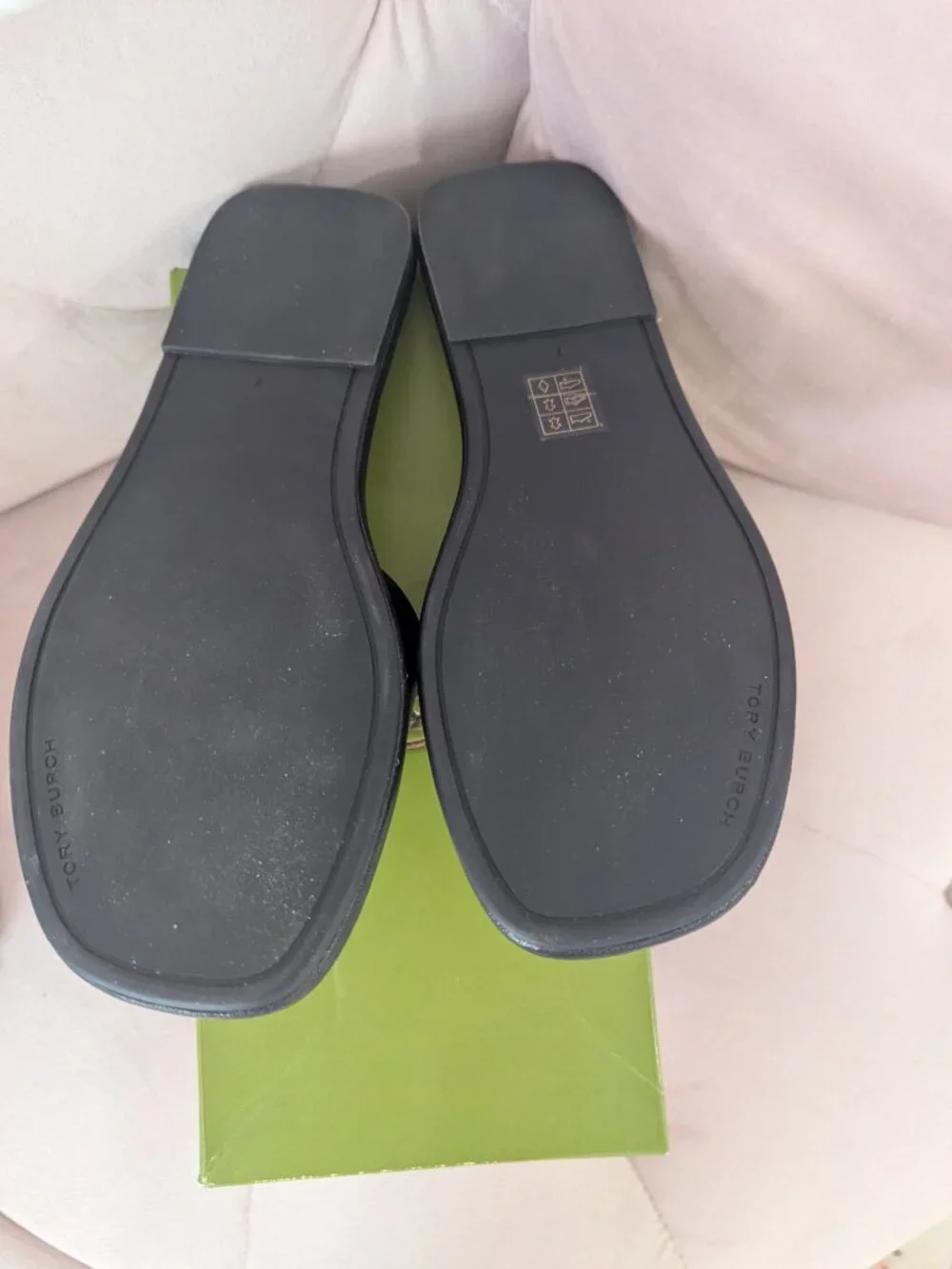 Tory Burch Double T Deco Sport Slide Navy